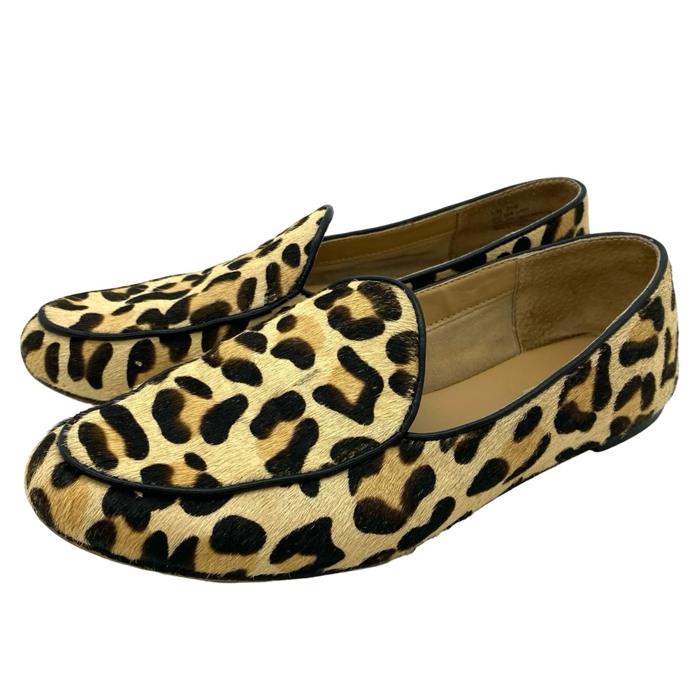 Chico’s Hope Leopard Print Calf Hair Leather Loafers 6.5